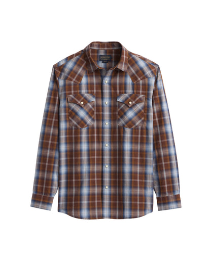 Pendleton Men's Frontier Shirt Brown Navy Plaid