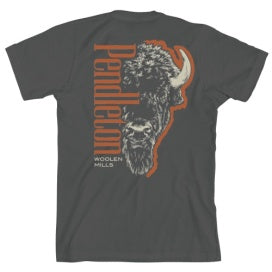 Pendleton Bison Head Graphic Tee in Asphalt/ Rust