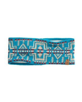 Pendleton Fleece Lined Headband in Harding Turquoise