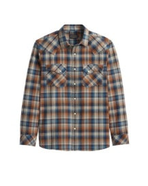 Pendleton Men's Wyatt Shirt in Blue/ Ochre Plaid