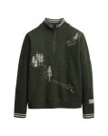 Pendleton Women's Half Zip Ski Sweater in Dark Fir