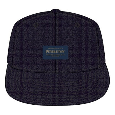 Pendleton Flat Brim Hat in Black Shadow Plaid