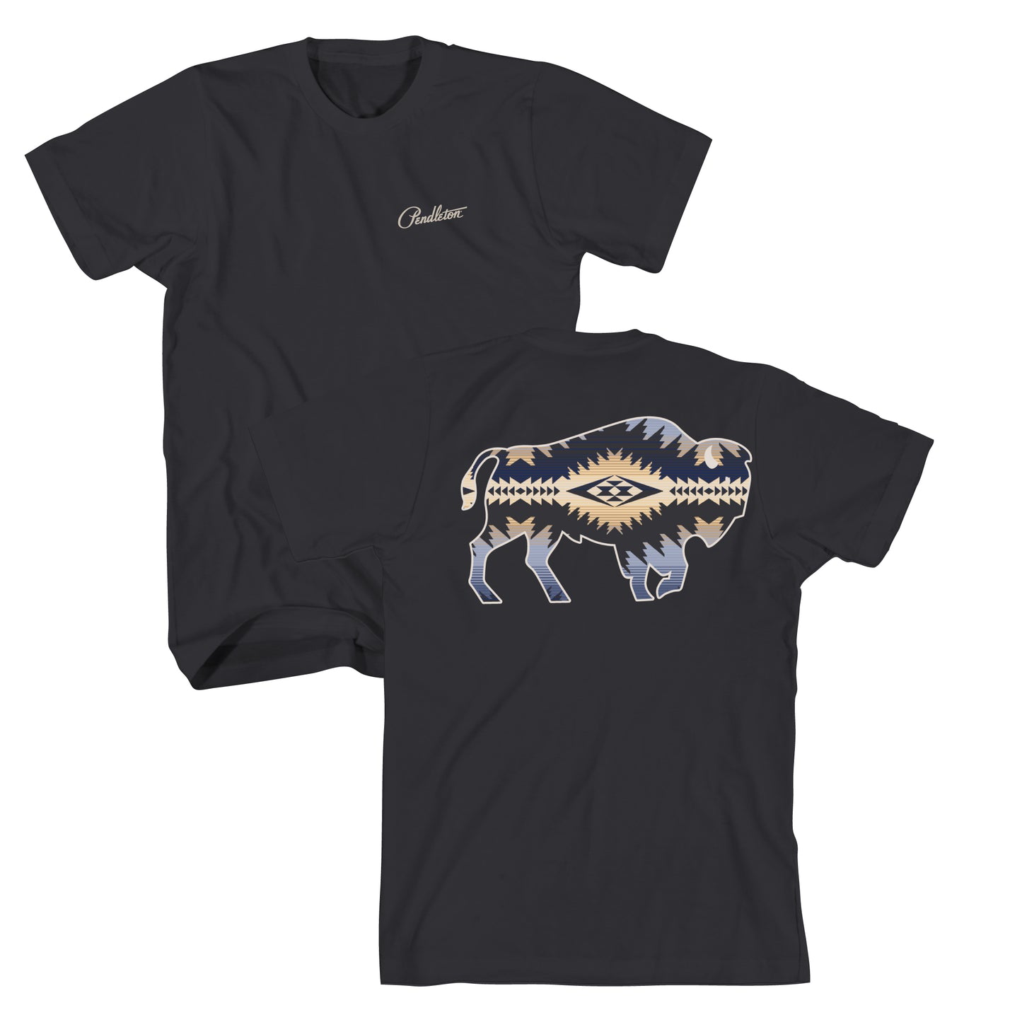 Pendleton Sunset Pass Bison Graphic Tee in Vintage Black