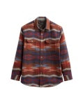 Pendleton Men's Quilted Chamois Shirt Jacket in Crown Point Blue/Red