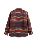 Pendleton Men's Quilted Chamois Shirt Jacket in Crown Point Blue/Red