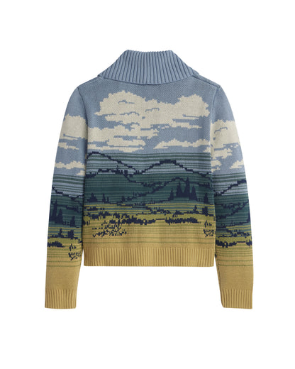 Pendleton Women's Big Sky Cardigan in Blue/Yellow Multi