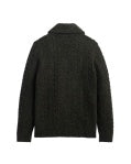 Pendleton Men's Wool Fisherman Cardigan in Dark Green Heather