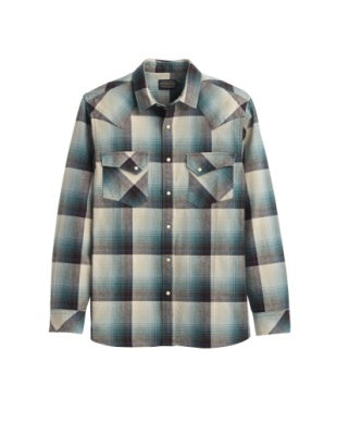 Pendleton Men's Wyatt Shirt in Blue Plaid