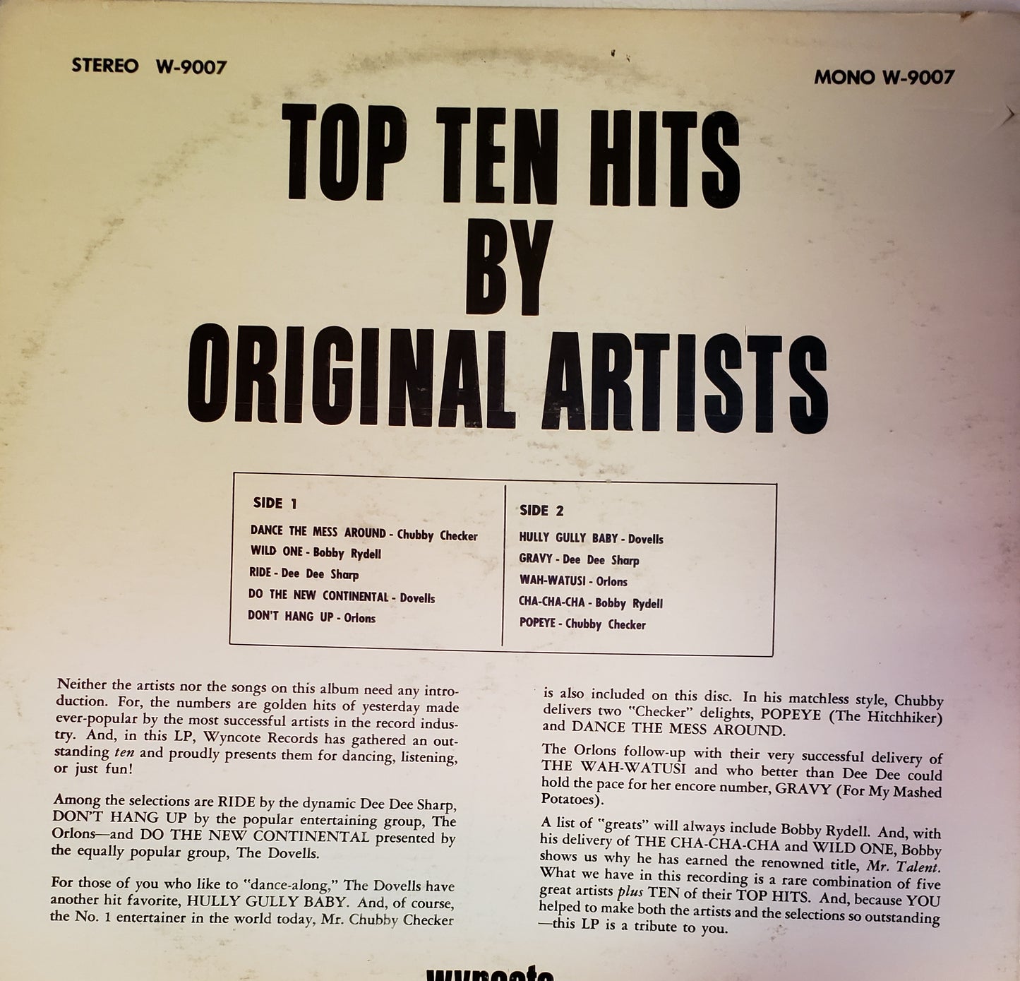 Top 10 Hits Original Artists