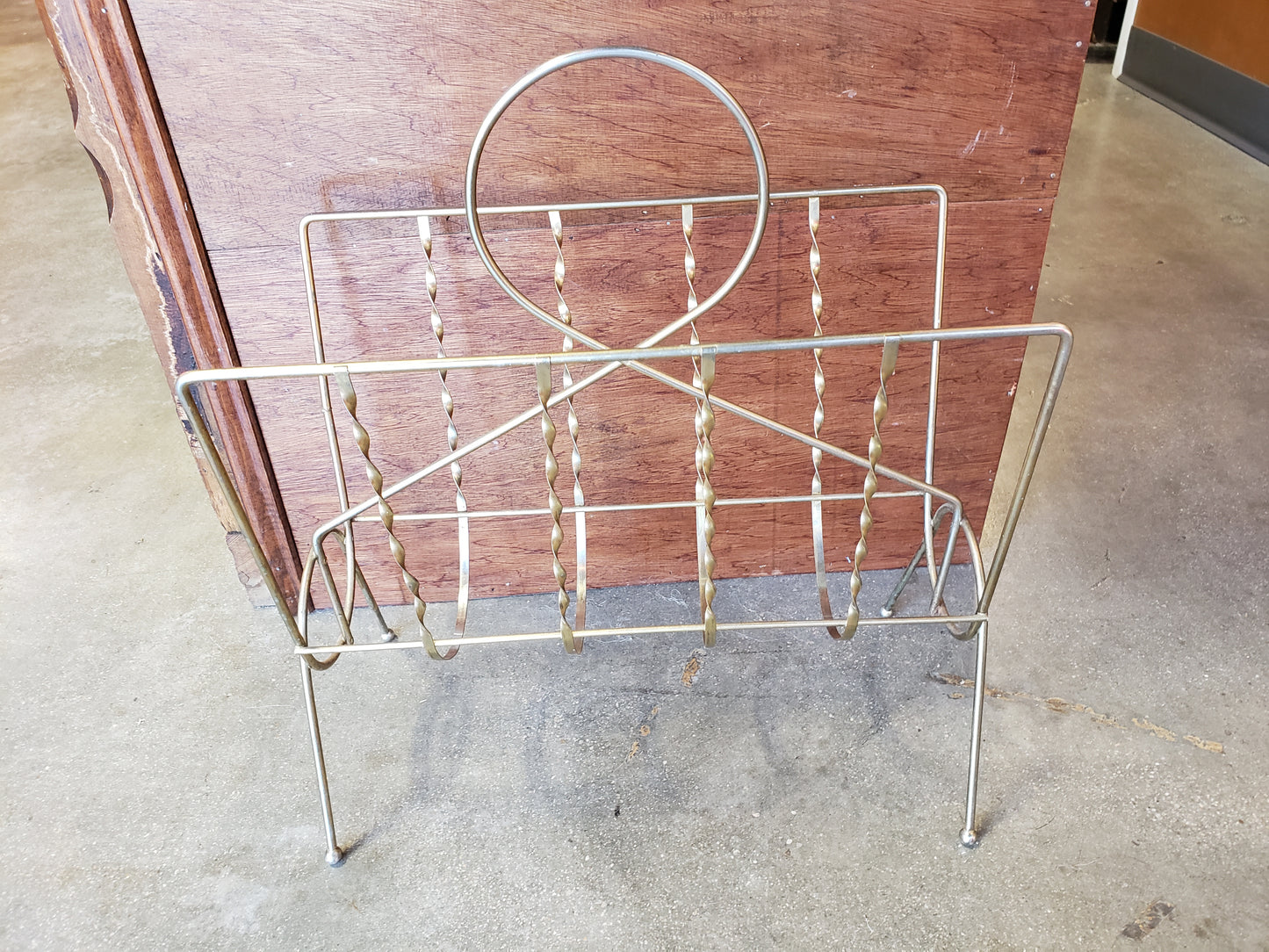 Twisted Brass Magazine Rack