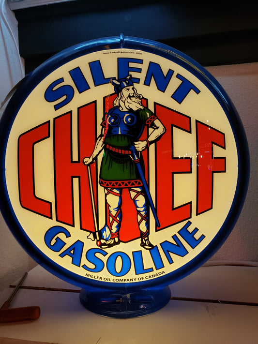 Silent Chief Gasoline Gas Globe