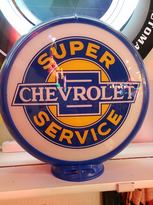 Chevrolet Super Service Gas Pump Globe