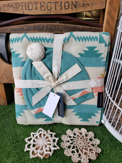 Pendleton Knit Baby Blanket & Beanie Gift Set