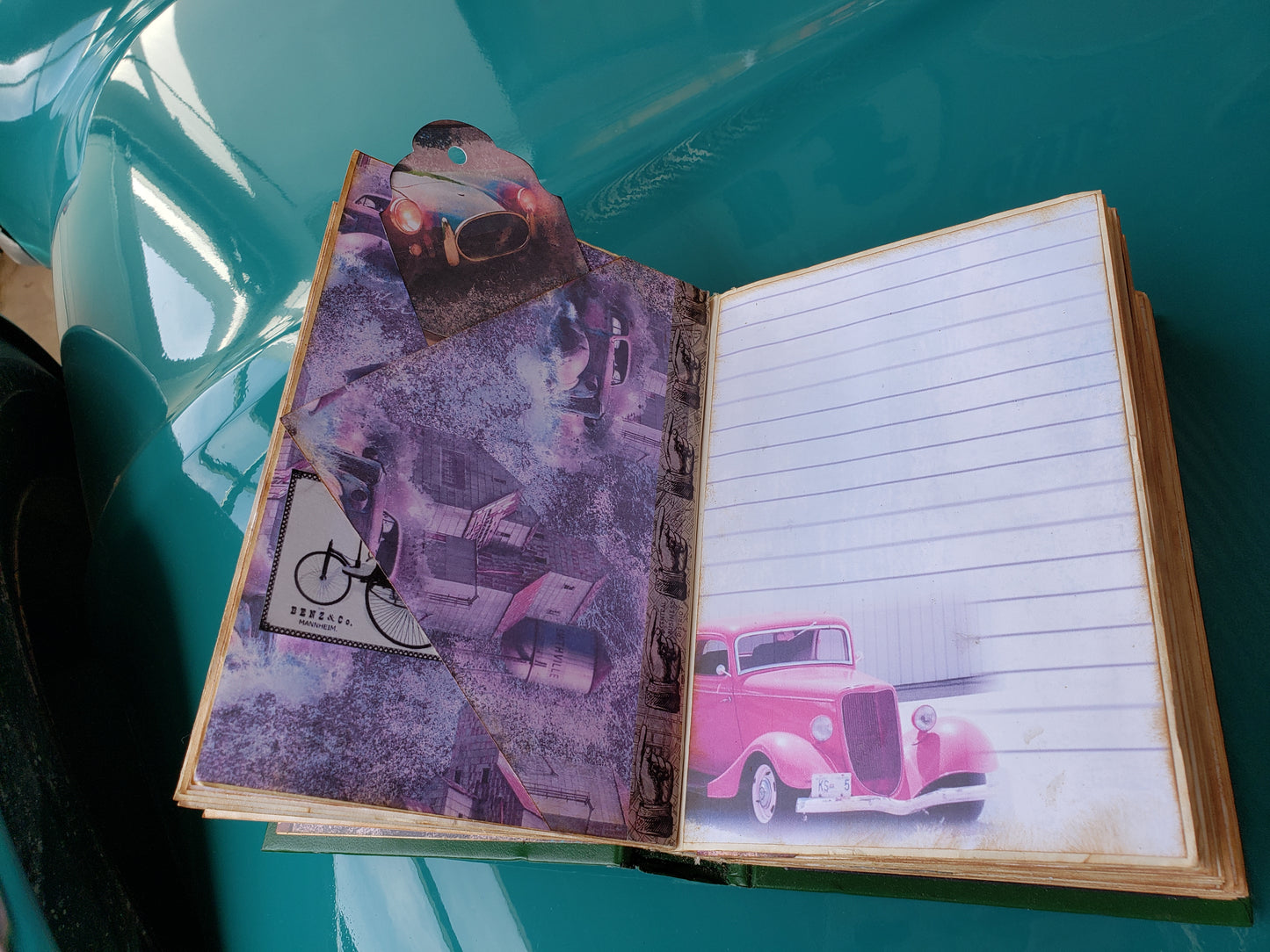 Auto themed Travel Journal / Keepsake Book