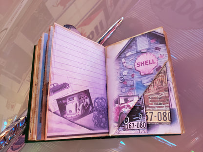 Auto themed Travel Journal / Keepsake Book