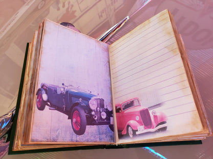 Auto themed Travel Journal / Keepsake Book