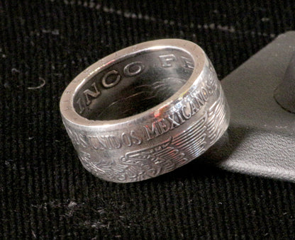 Mexican Pesos Coin Ring, Handcrafted Size 11.5