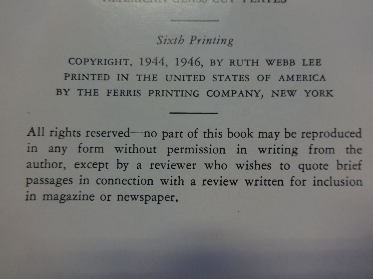 Ruth Webb Lee's Victorian Glass Handbook (1946) – Frontier Relics