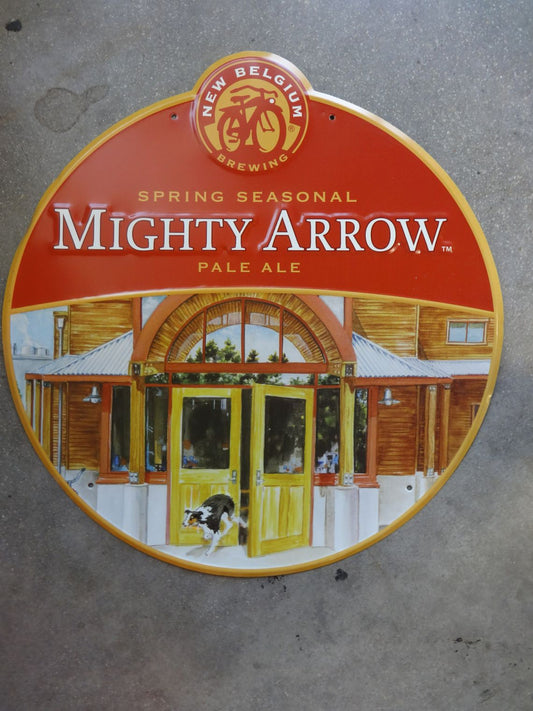 Mighty Arrow Pale Ale round sign