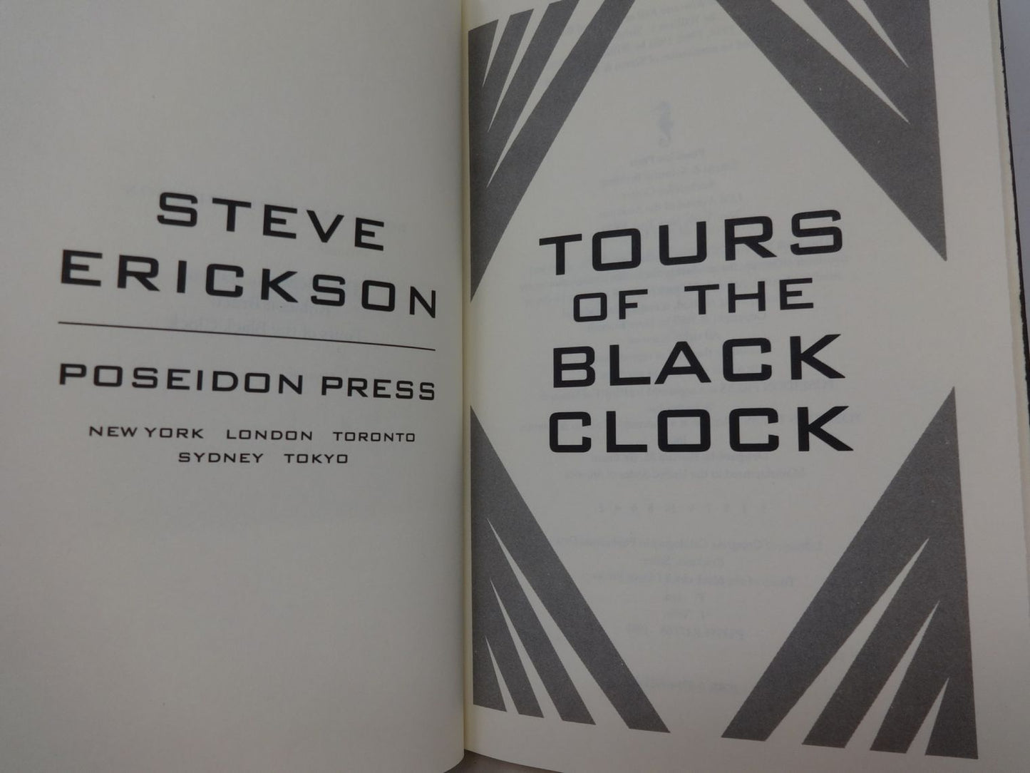 Tours of the Black Clock, by Steve Erickson