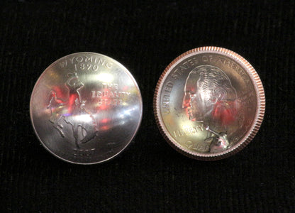 Wyoming Quarter Round post Earrings