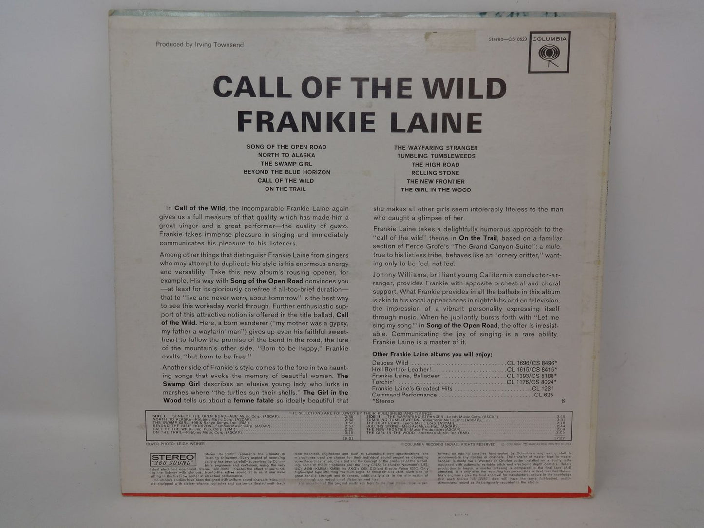 Frankie Laine, Call of the Wild