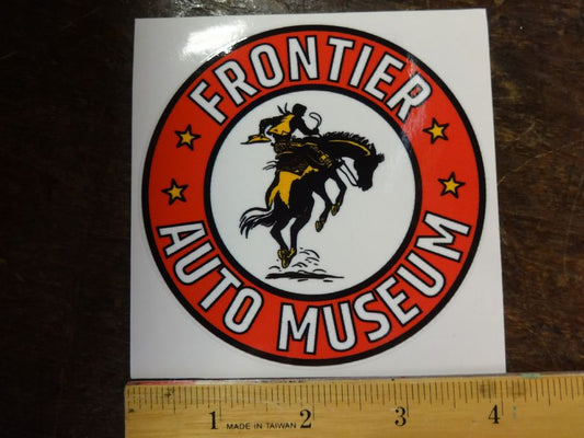 Frontier Auto Museum 4 inch Round Decal