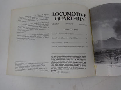 Locomotive Quarterly, Winter 1986 Volume X Number 2