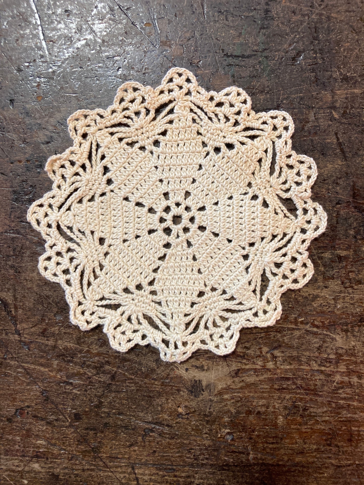 Vintage White Doily Star Design