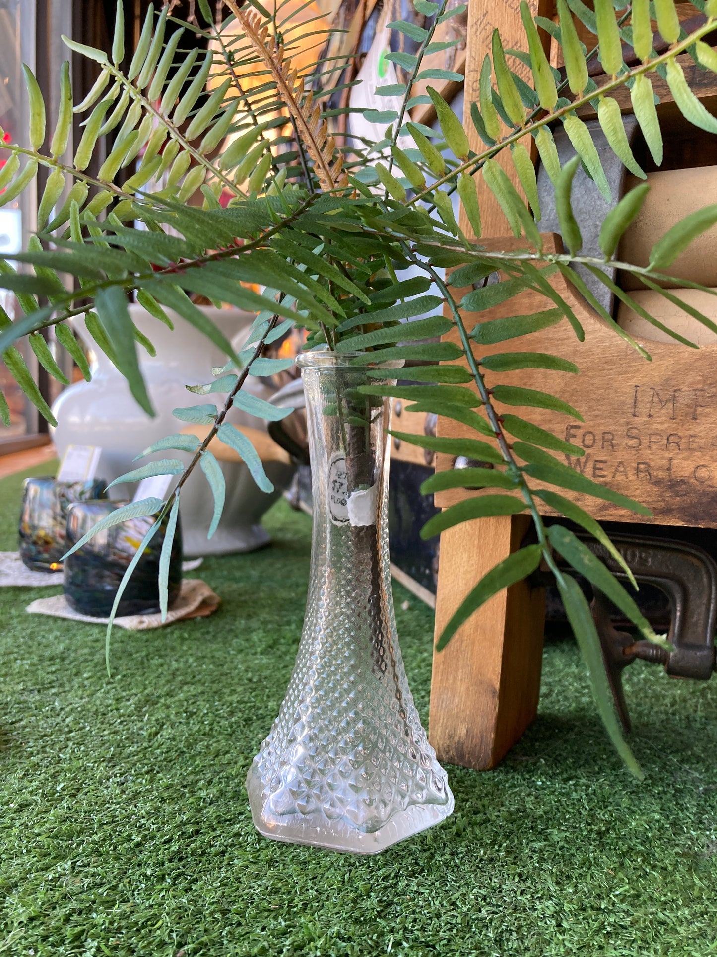 Embossed Glass Vase