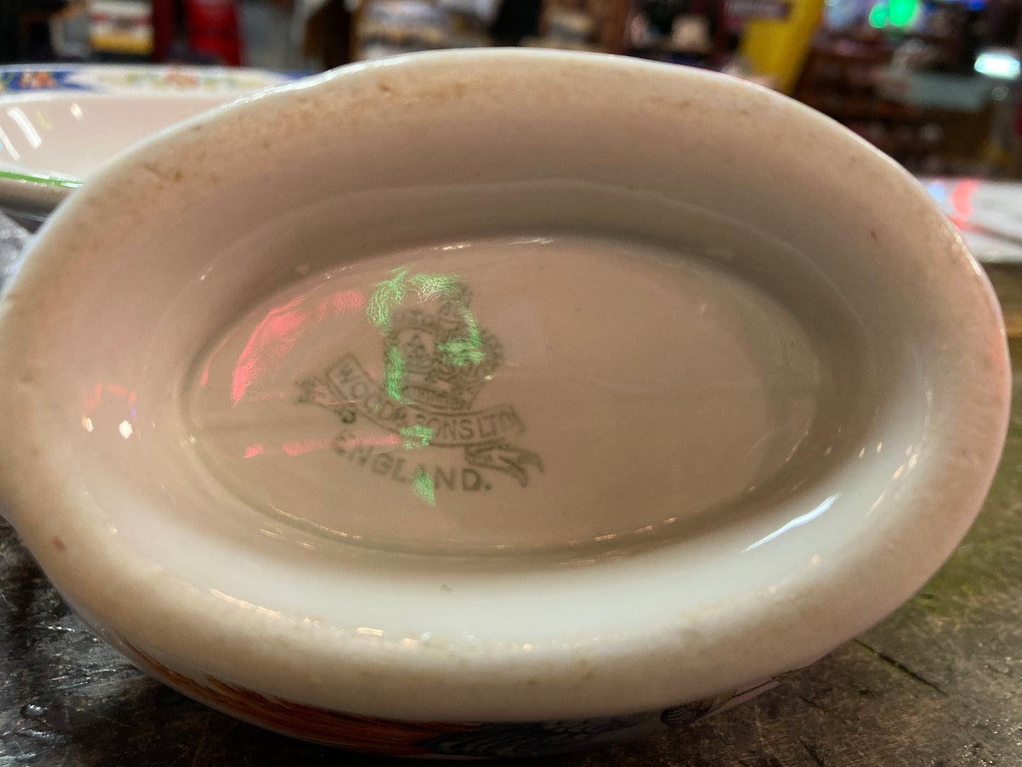 White floral Gravy Boat & Serving Bowl set