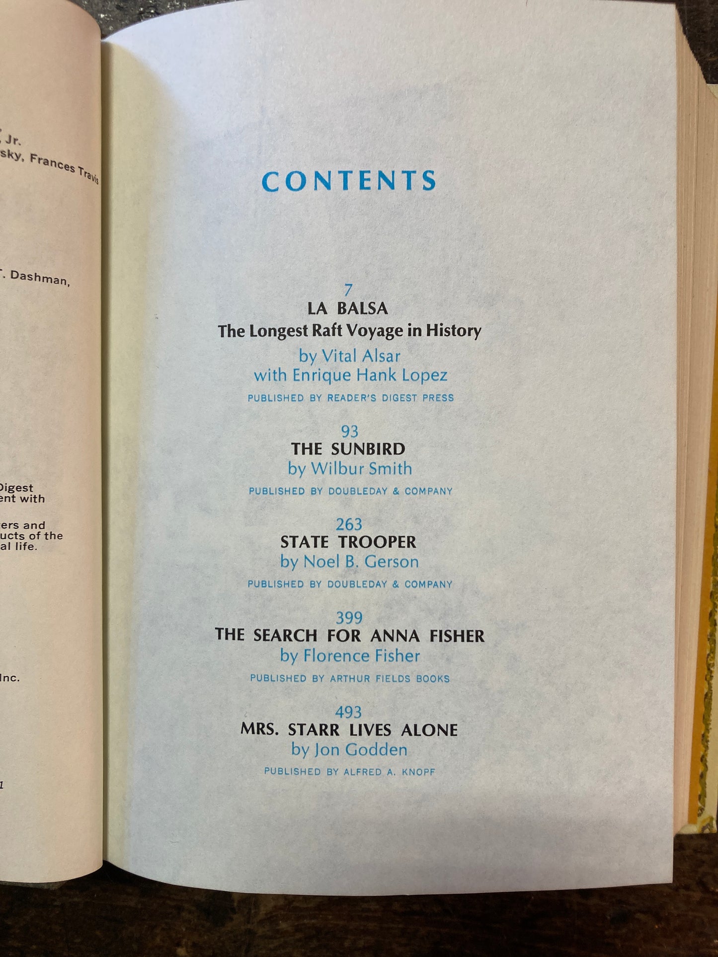 Reader's Digest Condensed Books Volume 4 1973