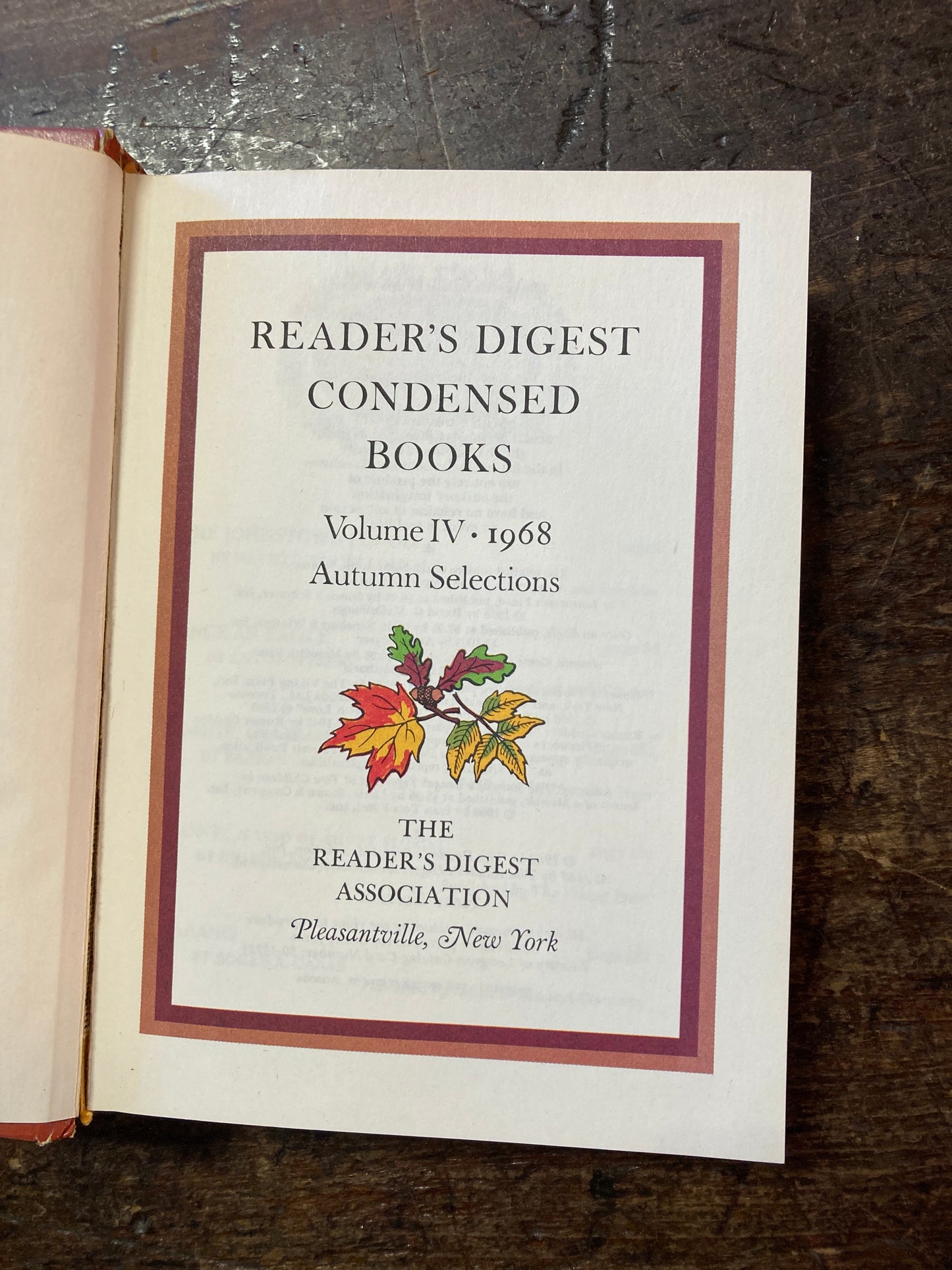 Reader's Digest Condensed Books Volume 4 1968