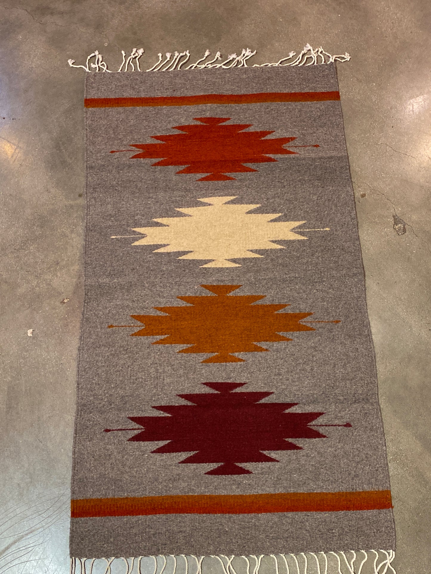 Multicolor Hand-Woven Wool Rugs-Zapotec- 30"x60"