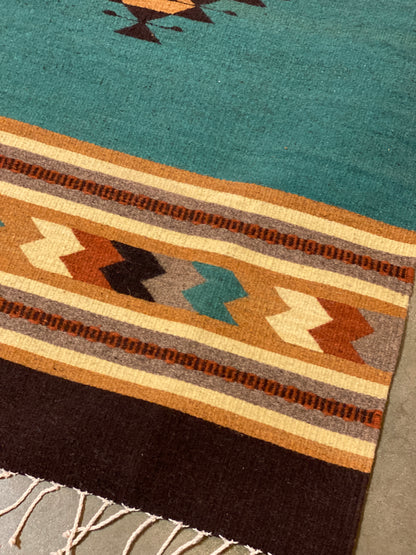 Multicolor Hand-Woven Wool Rugs-Zapotec- 30"x60"