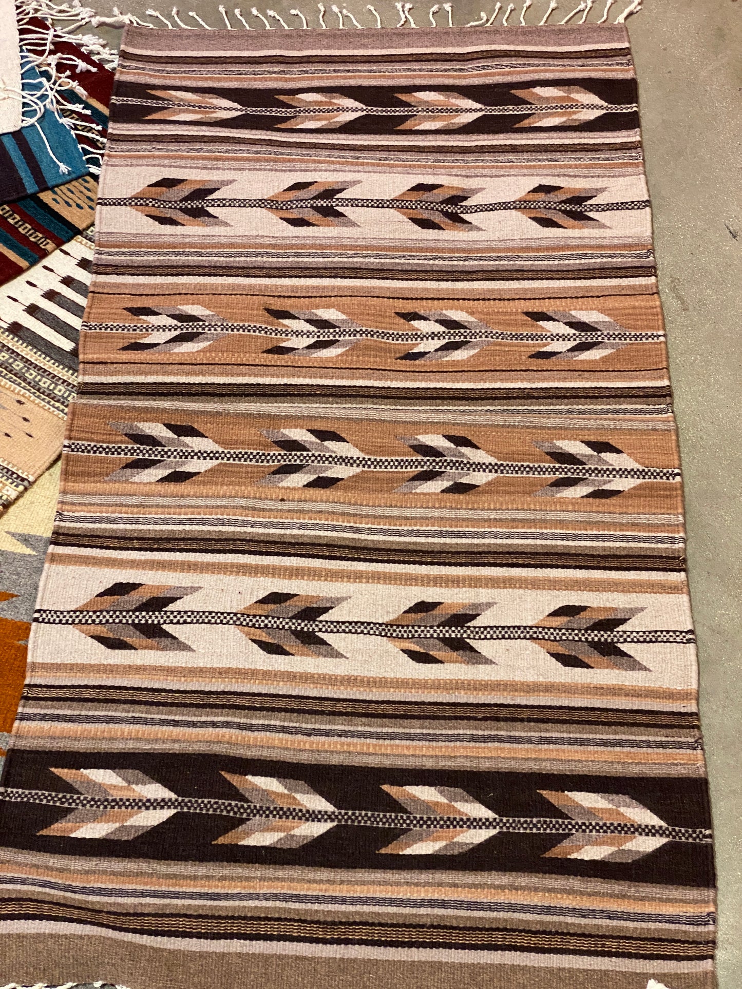 Multicolor Hand-Woven Wool Rugs-Zapotec- 30"x60"