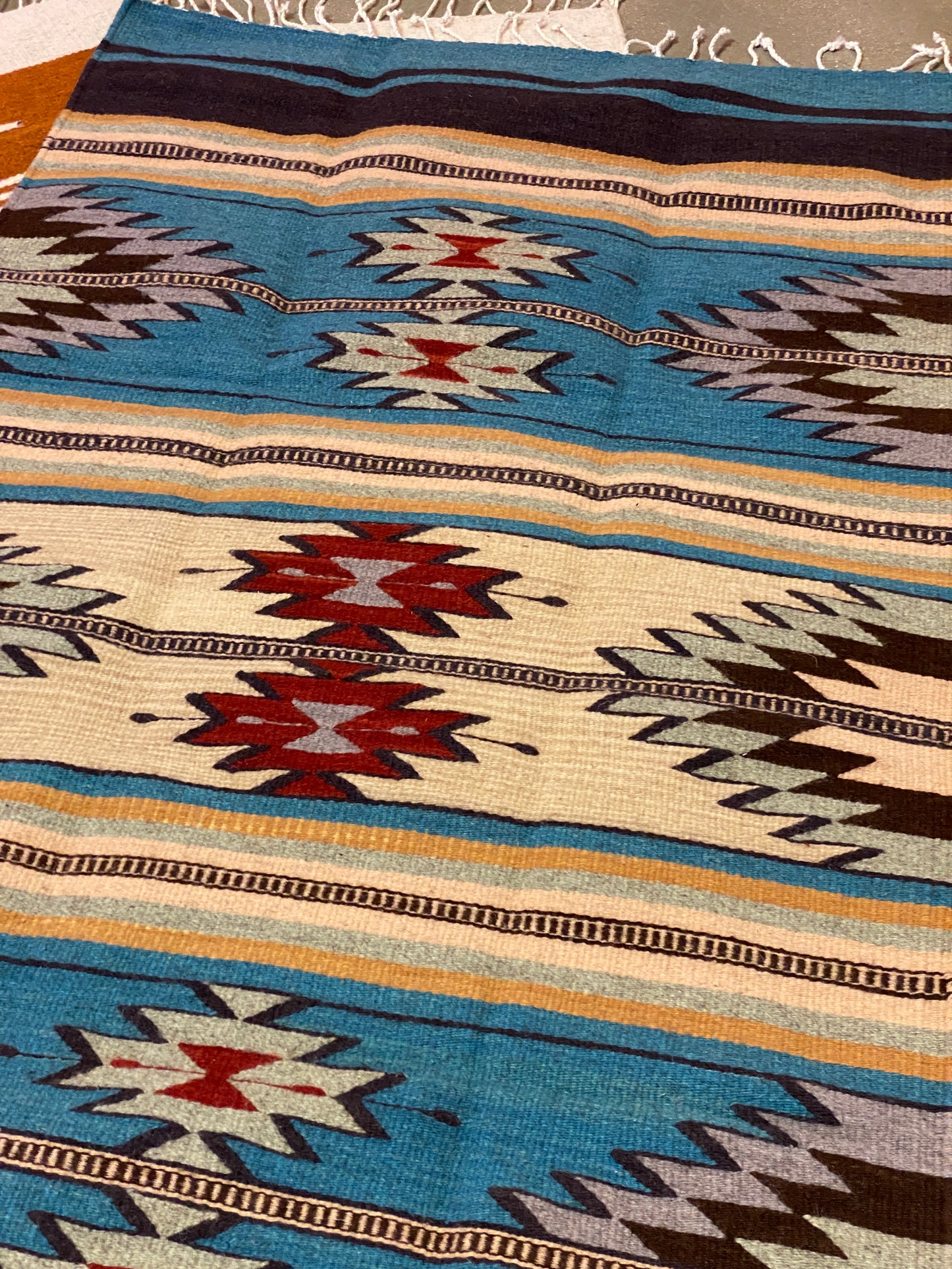 Multicolor Hand-Woven Wool Rugs-Zapotec- 30"x60"