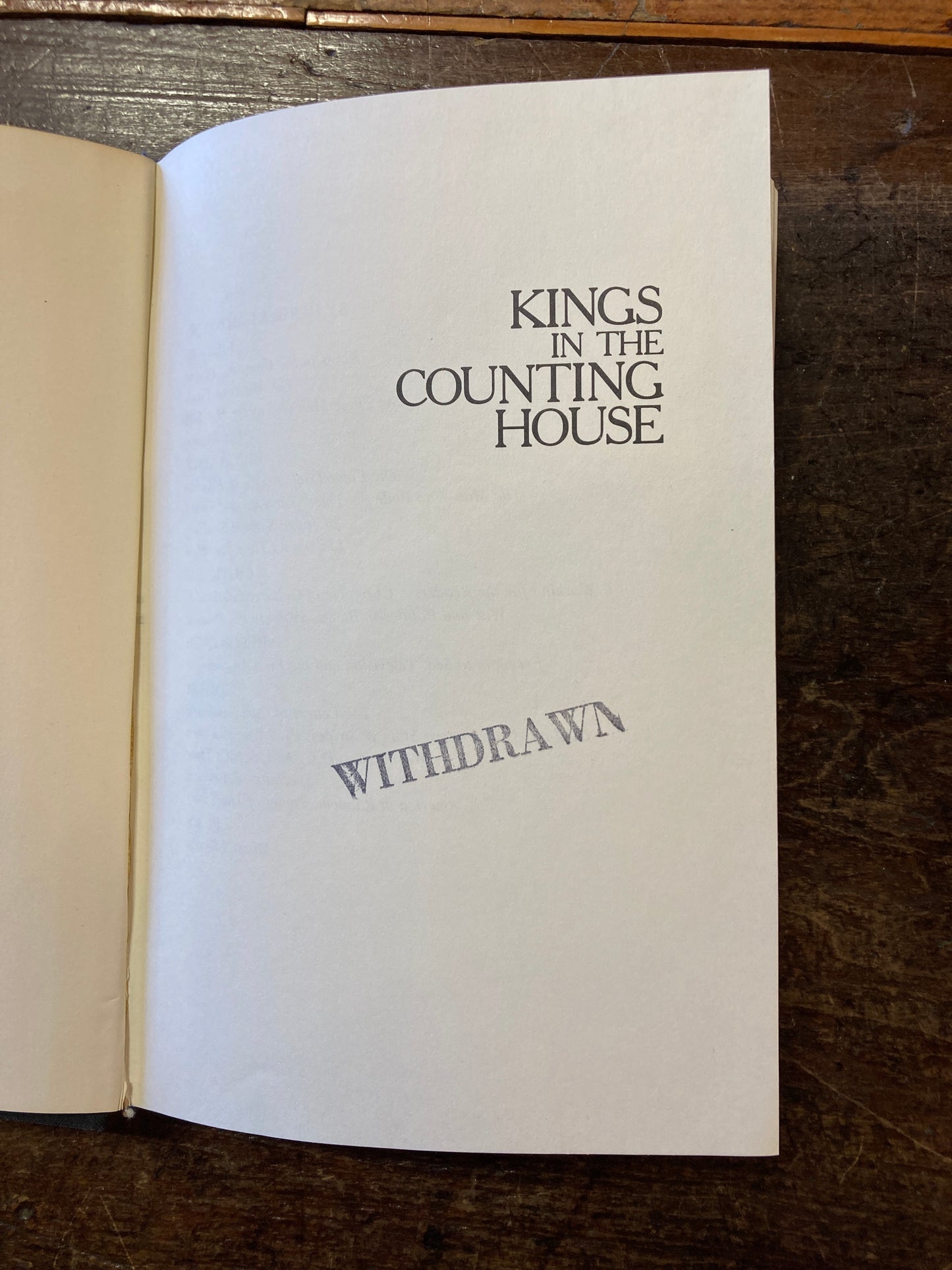 Kings in the Counting House  By Herbert Mitgang