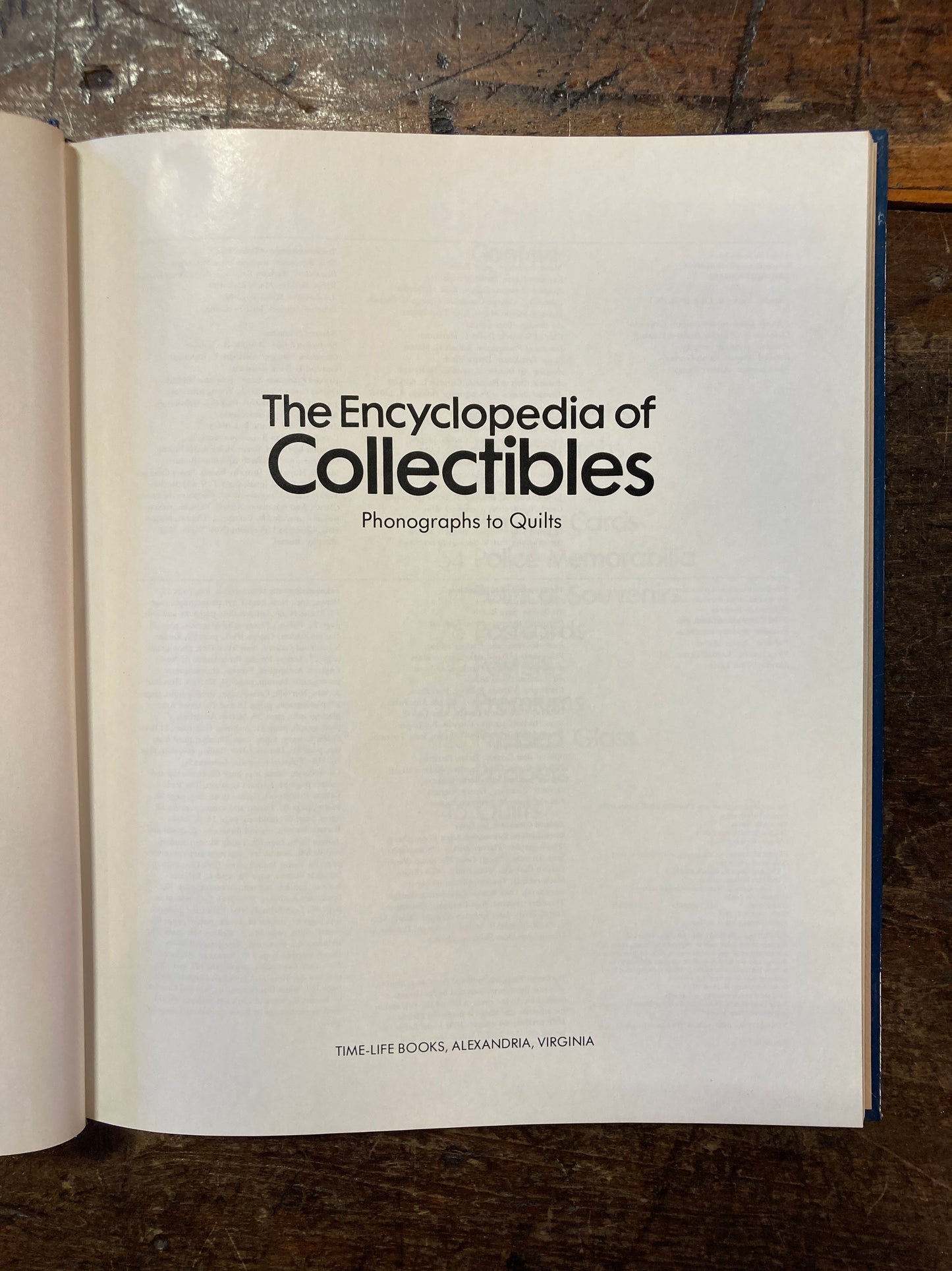 Encyclopedia of Collectibles Phonographs to Quilts