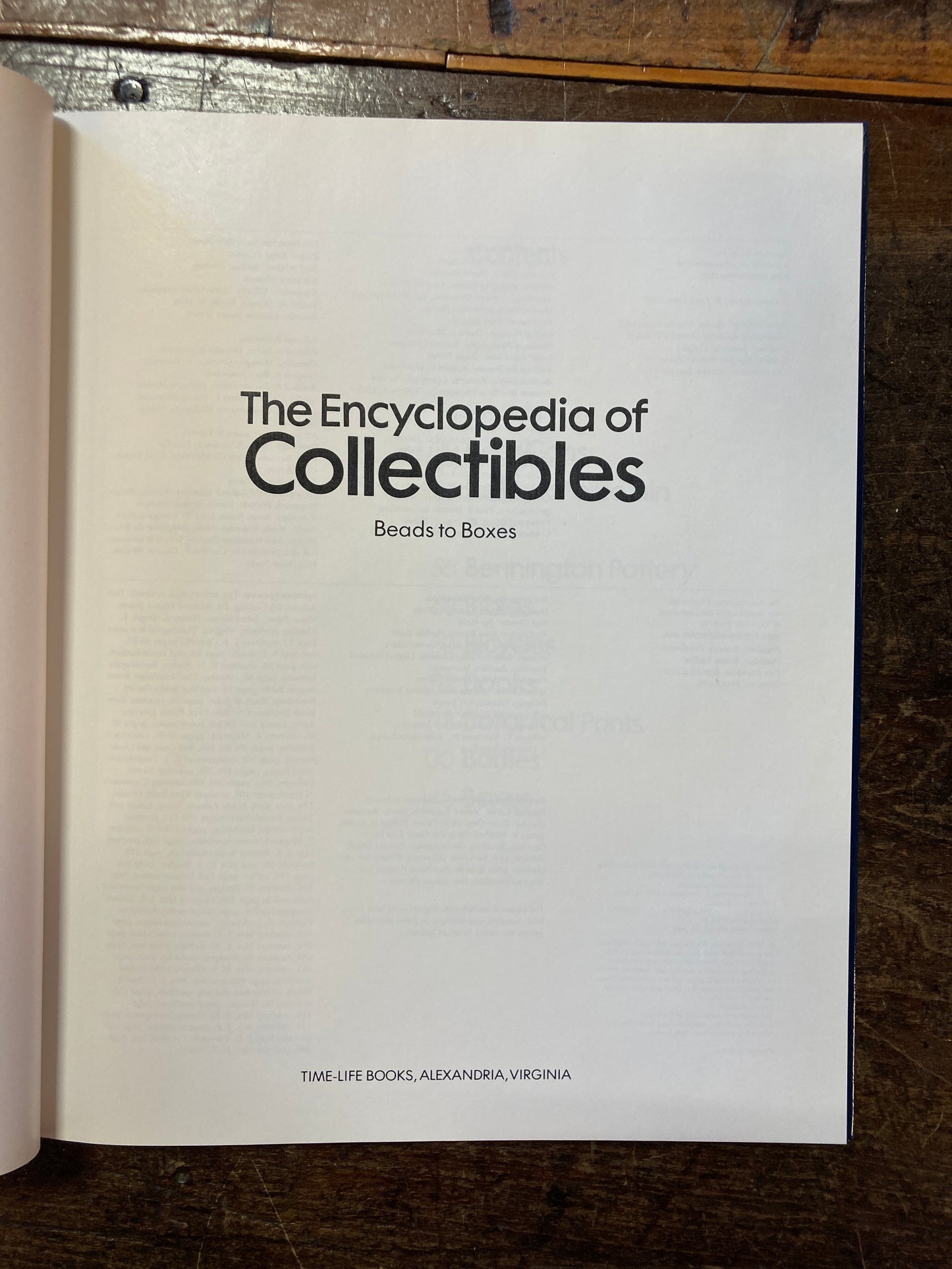 Encyclopedia of Collectibles (Beads to Boxes)