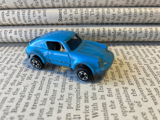 Vintage Tootsie Toy Blue Metal Porsche