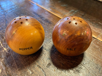 Round Wood Salt/Pepper Shaker Set