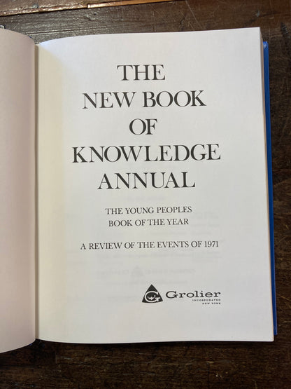 The New Book Of Knowledge Annual 1972