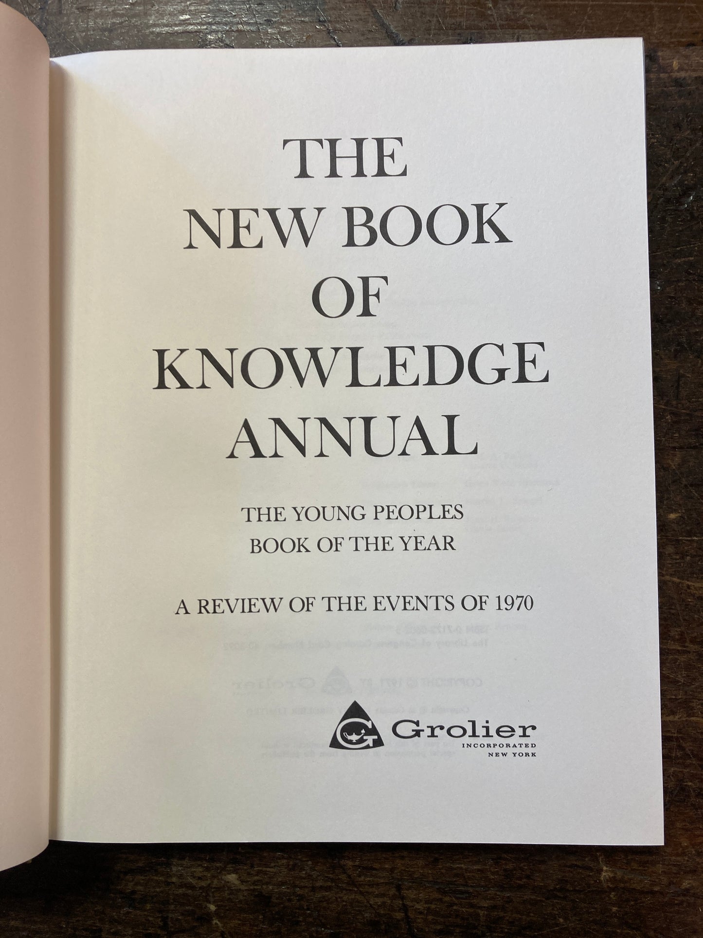 The New Book of Knowledge Annual 1971