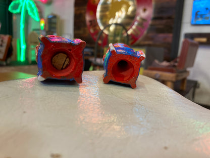 Ceramic Rocket Ship Salt & Pepper Shakers