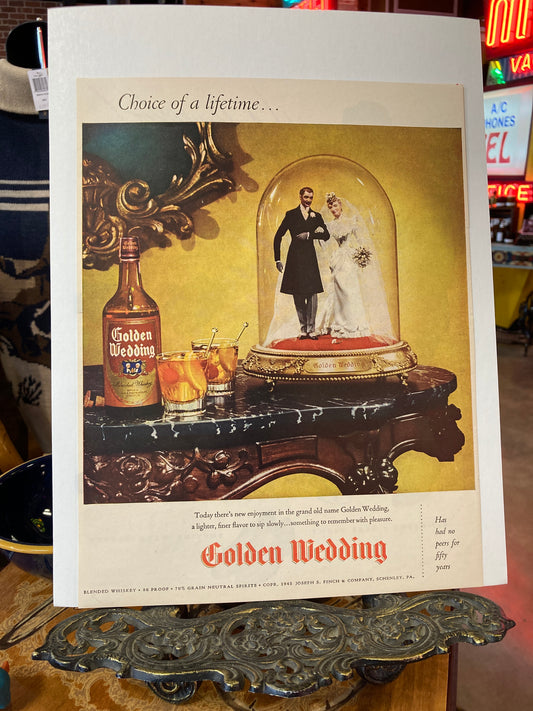 Golden Wedding Blended Whiskey Ad 1946