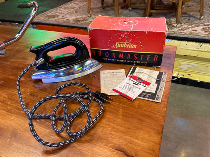 1960s Sunbeam Ironmaster Electric Iron (Model A-11 With Original Box)