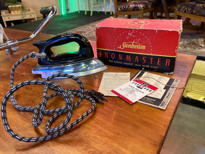 1960s Sunbeam Ironmaster Electric Iron (Model A-11 With Original Box)