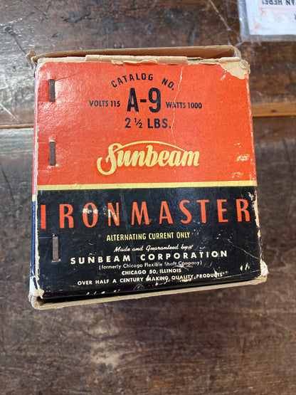 1960s Sunbeam Ironmaster Electric Iron (Model A-11 With Original Box)