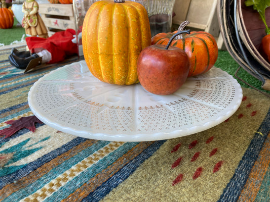 Vintage Milk Glass Cake Stand